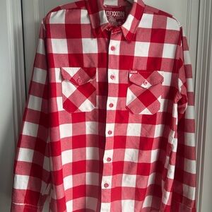 DIXXON Red and White Buffalo Check Button-Down Shirt